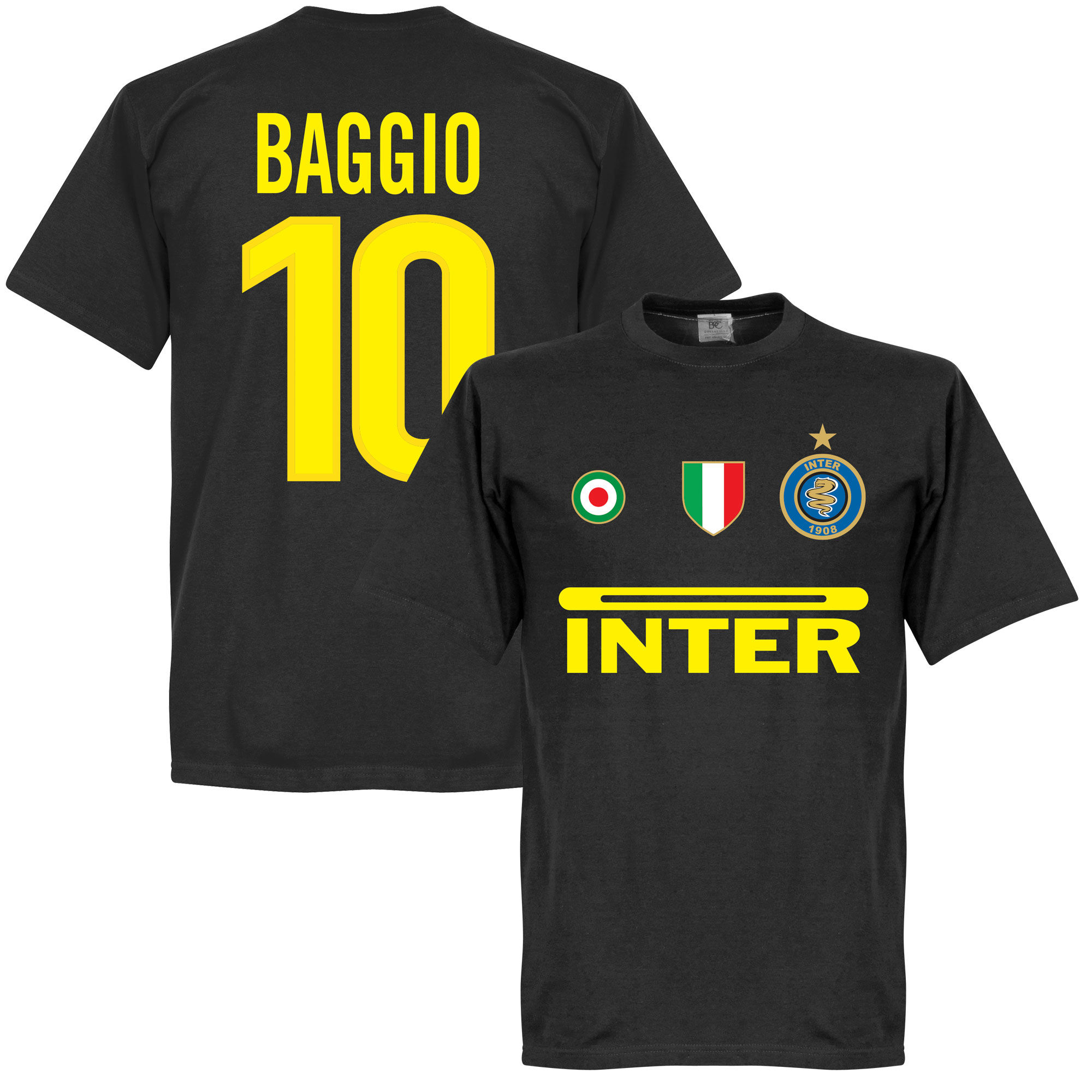 FC Inter Milán - Tričko - Roberto Baggio, číslo 10, černé