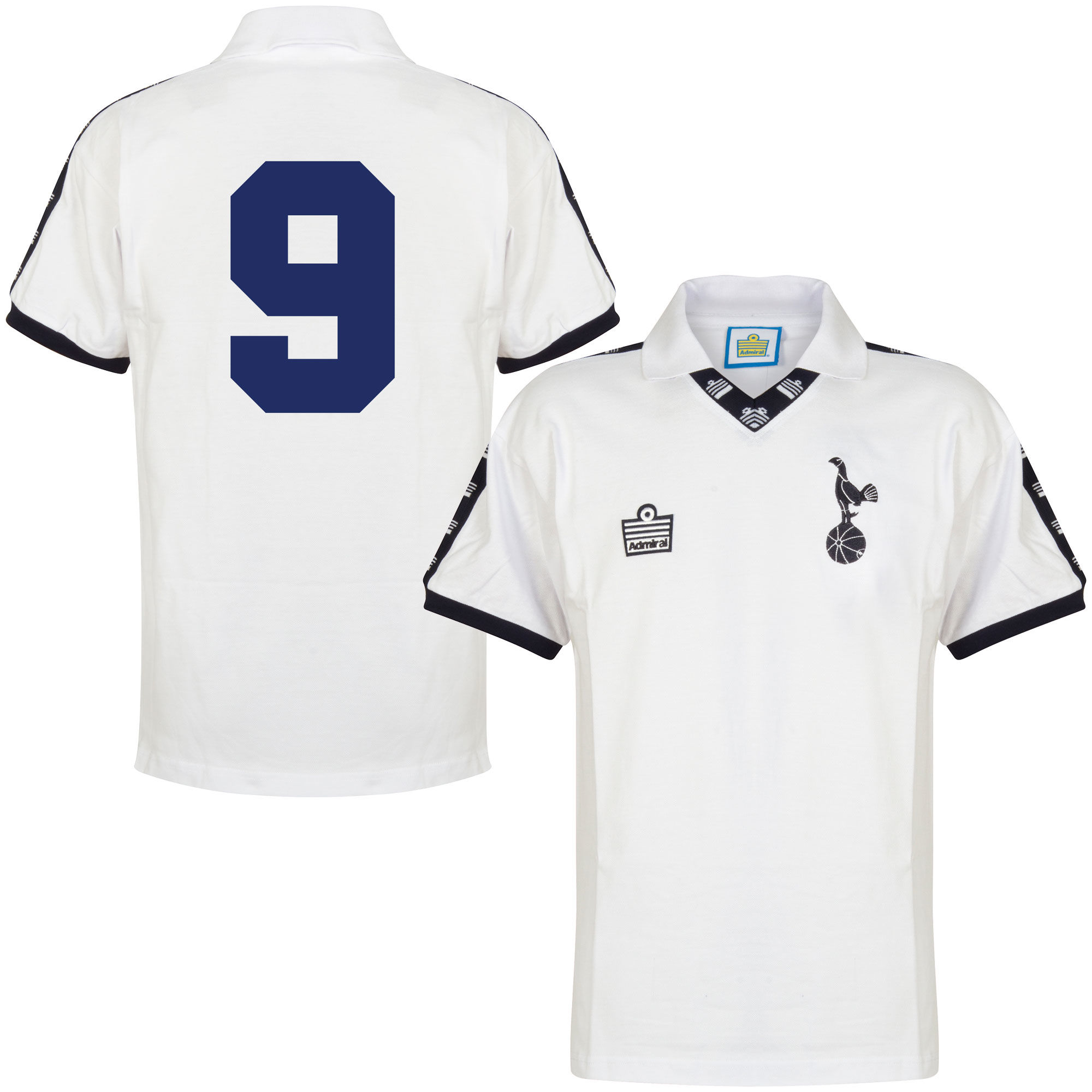 Tottenham Hotspur - Dres fotbalový - bílý, retrostyl, sezóna 1977/78, domácí, číslo 9
