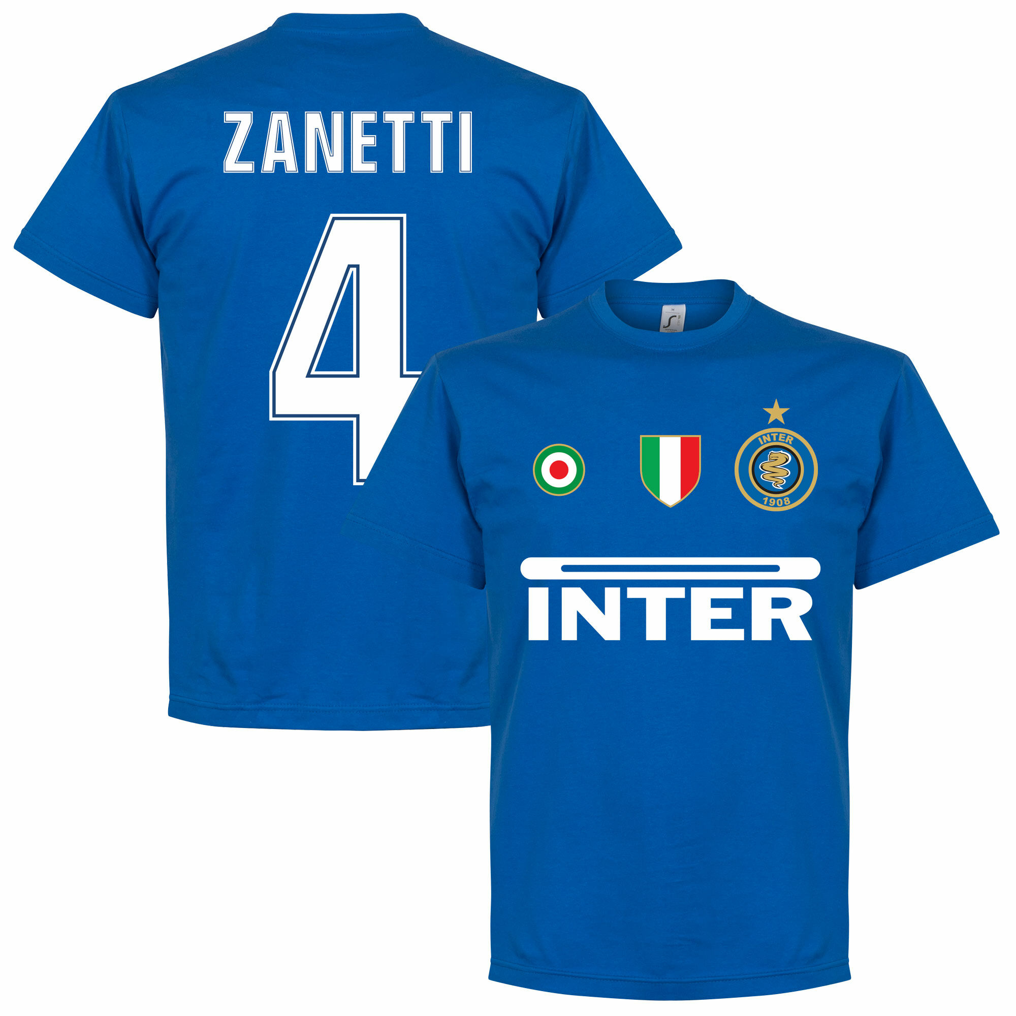 FC Inter Milán - Tričko - Javier Zanetti, modré, číslo 4