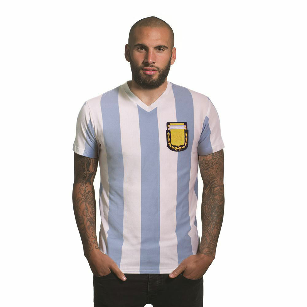 Argentina - Tričko - výstřih do V, bílé, číslo 10, domácí