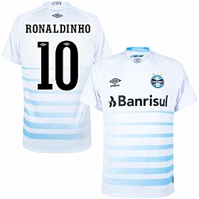 2021 Gremio Away Shirt + Ronaldinho 10 (Fan Style)