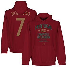 Portugal European Champions 2016 Ronaldo Hoodie - Maroon