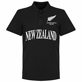 New Zealand Rugby Polo Shirt - Black
