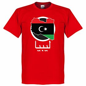 Libya Map Tee - Red