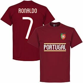 Portugal Ronaldo Team Tee - Maroon