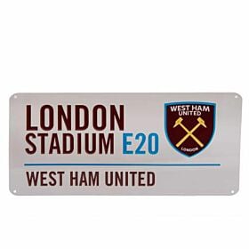 West Ham United Street Sign (40cm x 18cm)