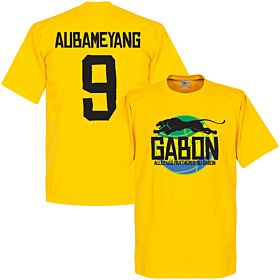 Gabon Logo Aubameyang Tee - Yellow