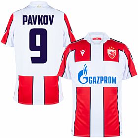 21-22 Red Star Belgrade Home Match Shirt + Pavkov 9 (Fan Style)
