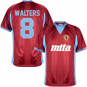 984 Aston Villa Home Retro Shirt + Walters 8 (Retro Flex Printing)