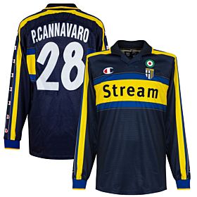 Champion Parma 1999-2000 Away Jersey L/S - Player Issue - NEW Condition Cannavaro 28