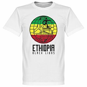 Ethiopia Black Lions Tee - White