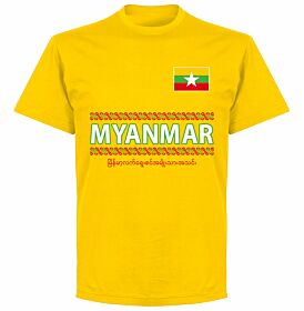 Myanmar Team T-shirt - Yellow