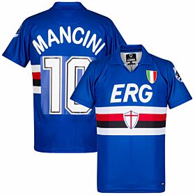 Copa Sampdoria Home Retro Shirt 1991-1992 + Mancini 10