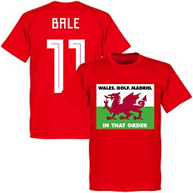 Wales, Golf, Madrid, In That Order Bale 11 T-Shirt - Red