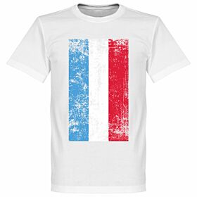 Luxembourg Flag Tee -  White