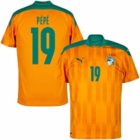 20-21 Ivory Coast Home Shirt + Pépé 19 (Fan Style)