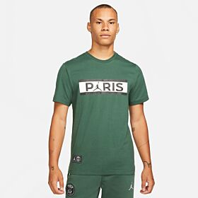 21-22 PSG x Jordan Wordmark T-shirt - Green