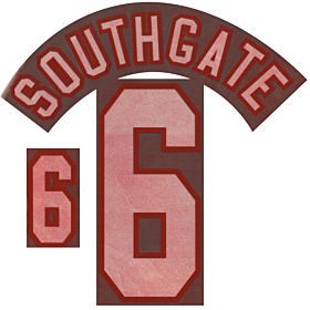 Southgate 6 - 96-97 England Away Dual-flock Print