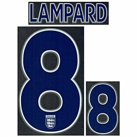 Lampard 8 (Kids) - 05-07 England Home KIDS Official Name and Number