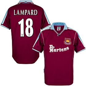 2000 West Ham Utd Home Retro Shirt + Lampard 18 (Retro Flex Printing)