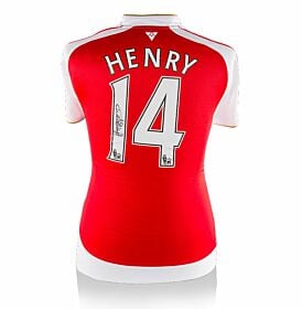 Thierry Henry Signed Arsenal 15-16 Home Shirt (Back Signed)
