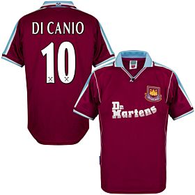 2000 West Ham Utd Home Retro Shirt + Di Canio 10 (Retro Flex Printing)