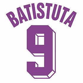 Batistuta 9 (Retro Fan Style Printing) 20-21 Fiorentina Away