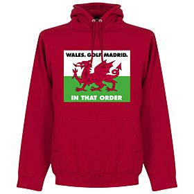 Wales, Golf, Madrid, In That Order Hoodie - Red