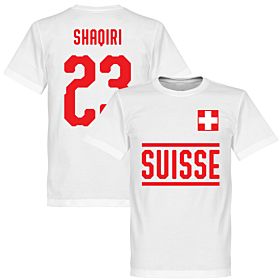 Switzerland Shaqiri 23 Team Tee - White
