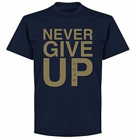 Never Give Up Spurs Tee - Navy/Gold