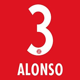 Alonso 3 - Bayern Munich Home KIDS Official Name & Number 2014 / 2015