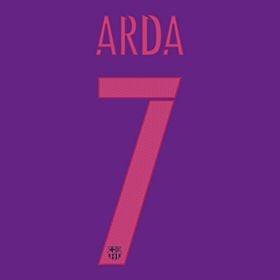 Arda 7 - Barcelona Away Official Name & Number 2016 / 2017