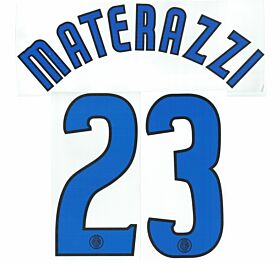Materazzi 23 - 02-03 Inter Milan Away Official Name & Number