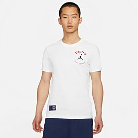 ballena azul Regularmente Interprete Nike T-shirt PSG x Jordan Logo - Blanco 2021-2022