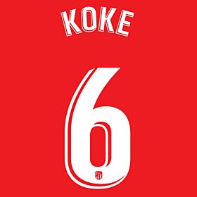 Koke 6 (Official Printing) - 20-21 Atletico Madrid Home