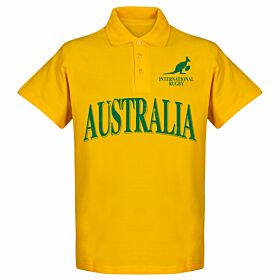 Australia Rugby Polo Shirt - Yellow