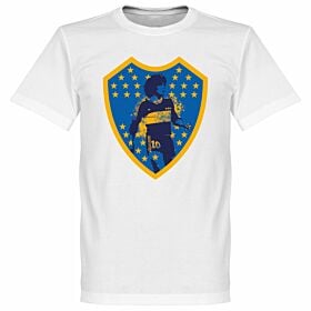 Maradona Boca Crest Tee - White