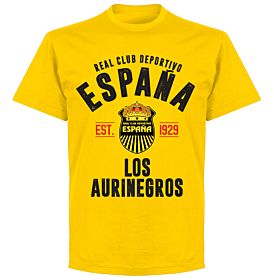 Real Club Deportivo Espana Established T-shirt - Yellow