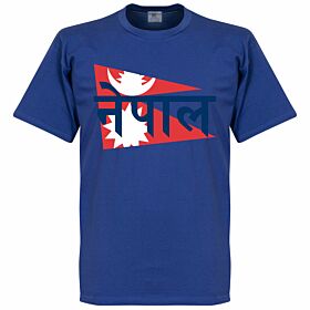 Nepal Flag Tee - Blue