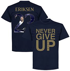 Never Give Up Spurs Eriksen 23 Gallery Tee - Navy/Gold