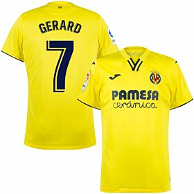 21-22 Villarreal Home Shirt + Gerard 7 (Fan Style Printing)