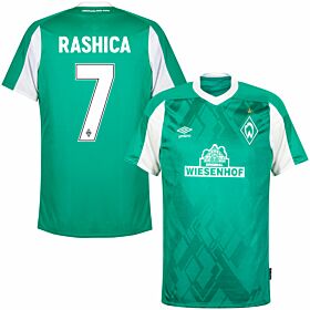 20-21 Werder Bremen Home Shirt + Rashica 7 (Official Printing)