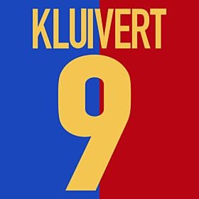 Kluivert 9 - Barcelona Centenary 1998-1999 Replica Flex Printing