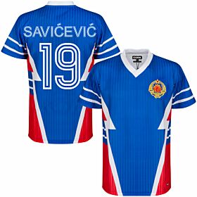1990 Yugoslavia Retro Shirt + Savicevic 19 (Fan Style)