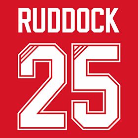 Ruddock 25 (Retro Flock Printing) 95-96 Liverpool Home