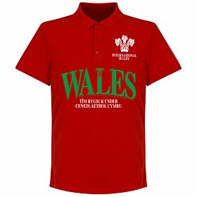 Wales Rugby Polo Shirt - Red