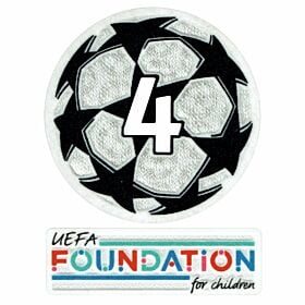 21-22 UCL Starball 4 Times Winner + UEFA Foundation Patch Set