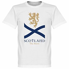 Scotland The Brave Saltire Tee - White