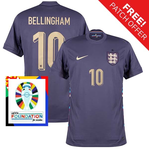 Buy England Jude Bellingham Euro 2024 Football Shirts