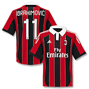 Zlatan Ibrahimovic<br>AC Milan Home Shirt<br>2012 - 2013